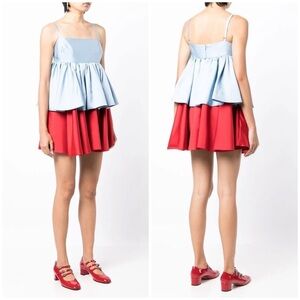 macgraw conversation dress in blue/red